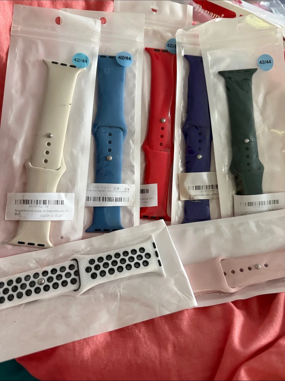 NWT iwatch 42/44mm Silicone Replacement Watch Bands - Multi Color